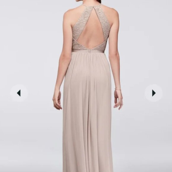 Open Back Lace and Mesh Bridesmaid Dress - Iris - Picture 4 of 5